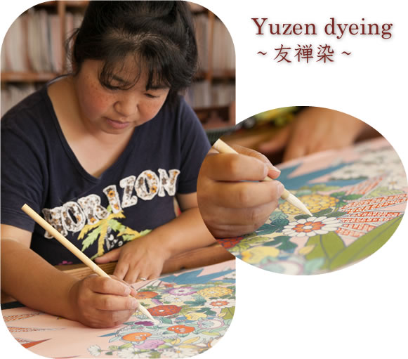 Yuzen dyeing